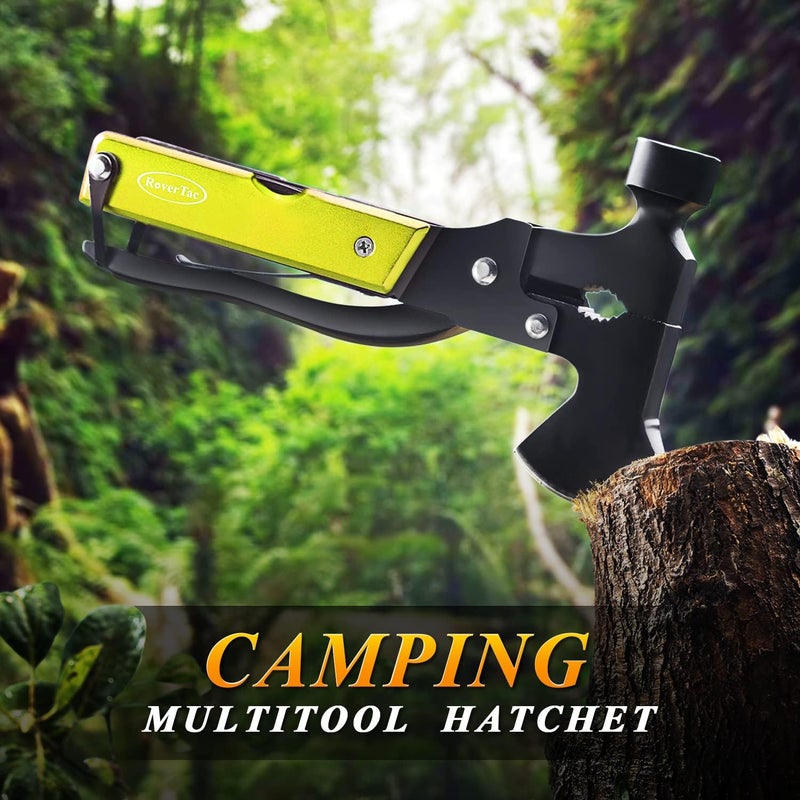 RoverTac Christmas Gifts for Men Dad, Multitool Axe for Mens Gifts, Gifts for Dad Husband Dad Boyfriend, Christmas Gifts Mens Stocking Stuffers-14 in 1 Multi Tool Axe Hatchet - Image 4
